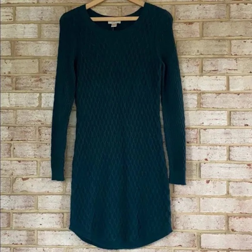 Teal Long Sleeve Knit Dress